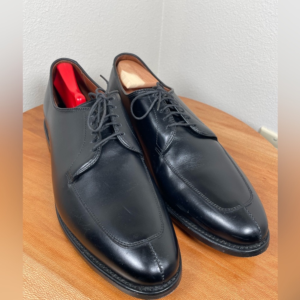 ALLEN EDMONDS Delray Split Toe Lace Up Oxfords Dress Shoes 12D Black Leather USA - Picture 6 of 16
